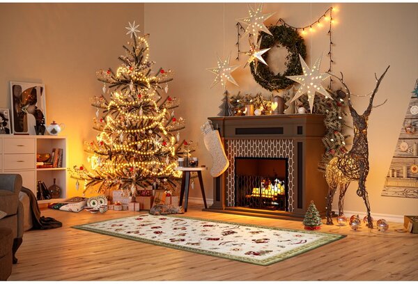 Zelen tekač z božičnim motivom iz mešanice bombaža 80x200 cm Toy's Delight Green Christmas – Villeroy&Boch