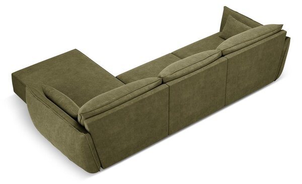 Zeleni kotni kavč (desni kot) Vanda - Mazzini Sofas