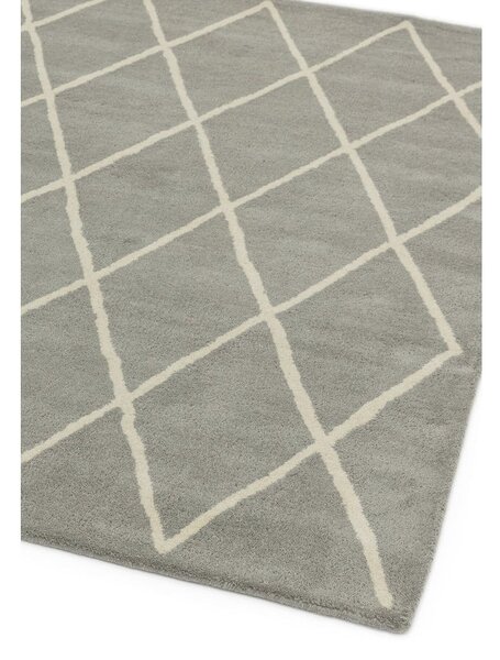 Siva ročno tkana volnena preproga 80x150 cm Albany – Asiatic Carpets