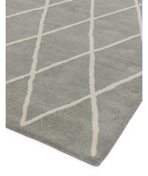 Siva ročno tkana volnena preproga 80x150 cm Albany – Asiatic Carpets