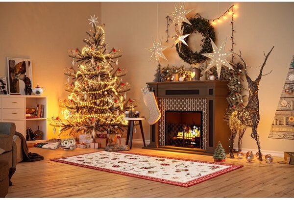 Rdeč tekač z božičnim motivom iz mešanice bombaža 80x200 cm Toy's Delight Red Christmas – Villeroy&Boch