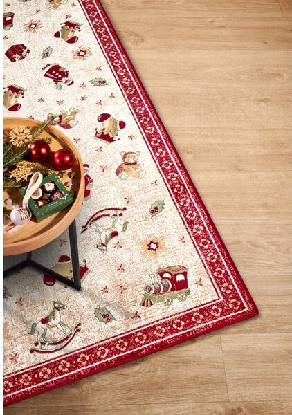 Rdeč tekač z božičnim motivom iz mešanice bombaža 80x200 cm Toy's Delight Red Christmas – Villeroy&Boch