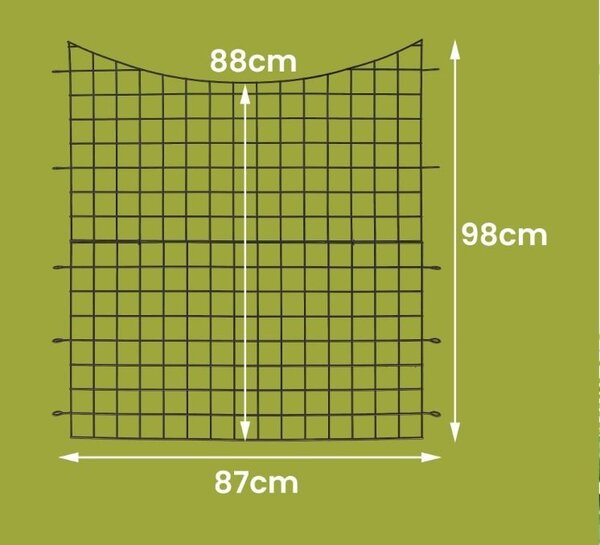 5-delna okrasna vrtna ograja iz kovine, višina 98 cm, črna