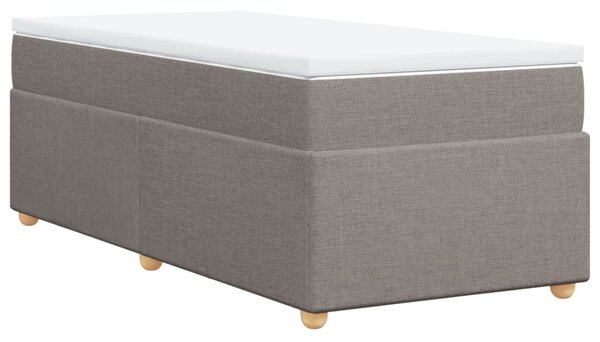 VidaXL Box spring postelja z vzmetnico taupe 80x200 cm blago