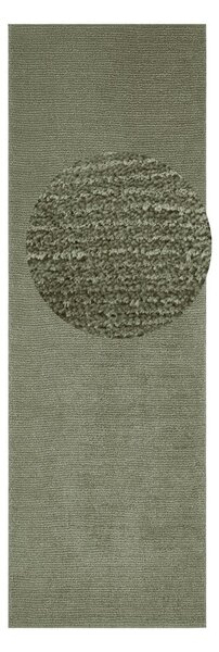 Temno zelen tekač Mint Rugs Supersoft, 80 x 250 cm