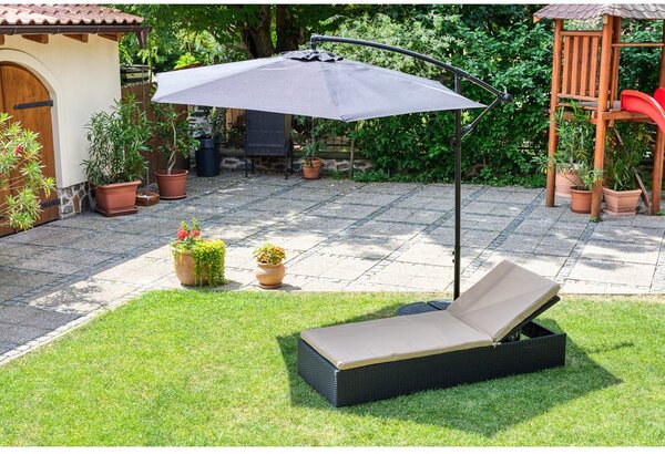 Črn senčnik ø 300 cm Happy Sun – Bonami Essentials