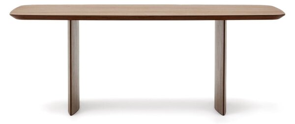 Rjava jedilna miza v orehovem dekorju 100x200 cm Litto – Kave Home