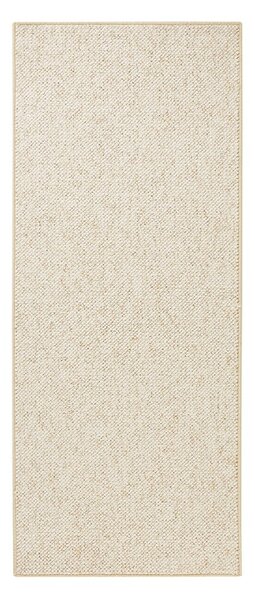 Kremno bel tekač 80x200 cm Wolly – BT Carpet