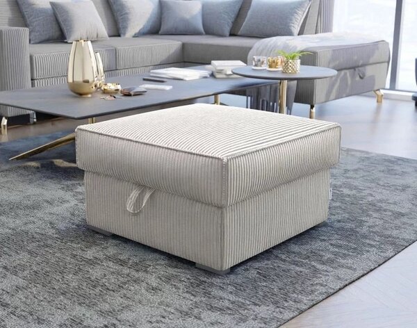 Svetlo bežni tabure SMART COSARO s shranjevalnim prostorom 65x65 cm