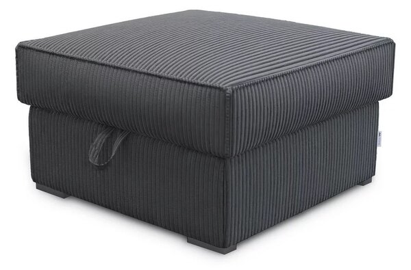 Temno siva tabureta SMART COSARO z odlagalnim prostorom 65x65 cm
