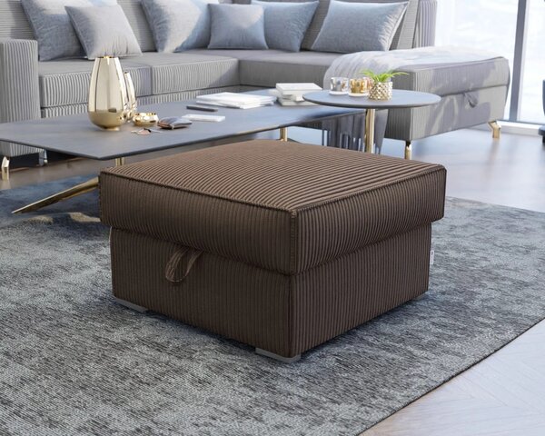 Temno rjava tabure SMART COSARO s prostorom za shranjevanje 65x65 cm