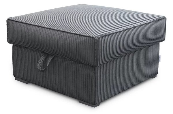 Sivi taburet SMART COSARO s shranjevalnim prostorom 65x65 cm