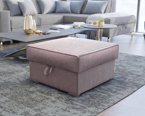 Svetlo vijoličen taburet SMART COSARO z odlagalnim prostorom 65x65 cm