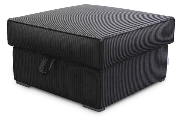 Črna tabureta SMART COSARO s shranjevalnim prostorom 65x65 cm