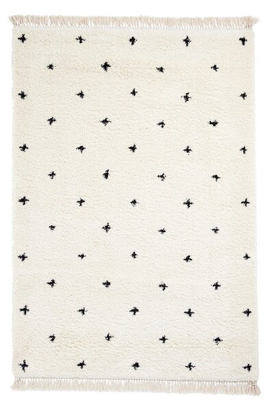 Belo-črna preproga Think Rugs Boho Dots, 120 x 170 cm