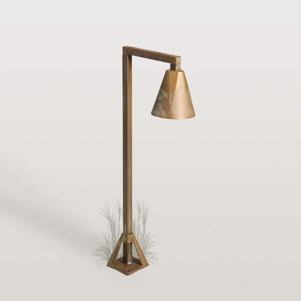 Moretti Luce LED-svetilka za podnožje Silva Disk, 50 x 19 cm, starinsko medenina, Bronasta / starinska medenina, Medenina, Podeželska hiša / Rustikalna
