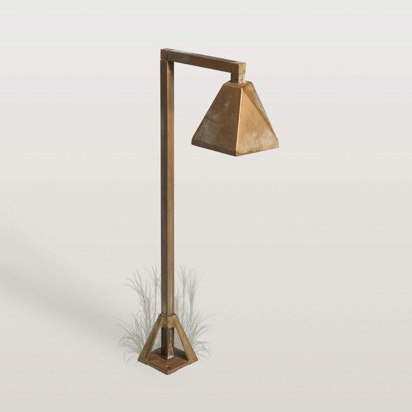 Moretti Luce LED-svetilka za podnožje Silva Edge, 50 x 19 cm, starinsko medenina, Bronasta / starinska medenina, Medenina, Podeželska hiša / Rustikalna