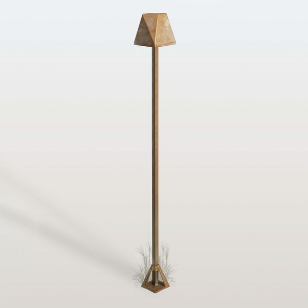 Moretti Luce LED-ulična svetilka Silva Edge, višina 100 cm, starinsko medenina, IP65, Bronasta / starinska medenina, Medenina, Podeželska hiša / Rustikalna