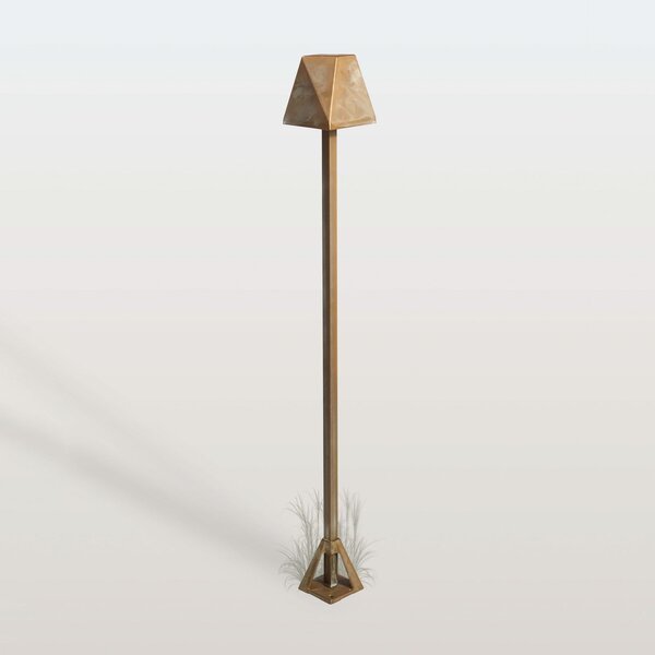 Moretti Luce LED-ulična svetilka Silva Edge, višina 80 cm, starinsko medenina, IP65, Bronasta / starinska medenina, Medenina, Podeželska hiša / Rustikalna