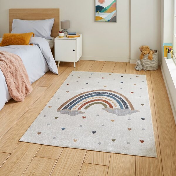 Kremno bela otroška preproga 80x150 cm Vida Rainbow – Think Rugs