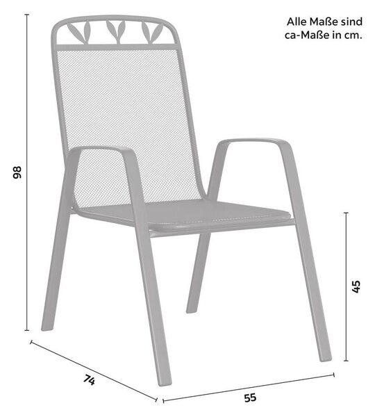 Modern Living Vrtni Stol Bratislava 2, Temno Siva