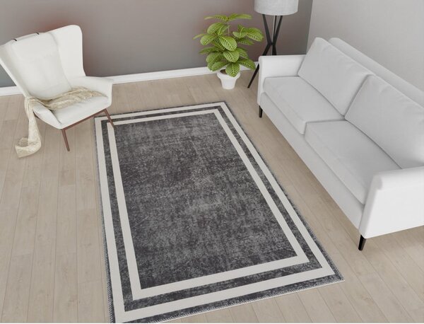 Belo-siva pralna preproga 80x50 cm - Vitaus