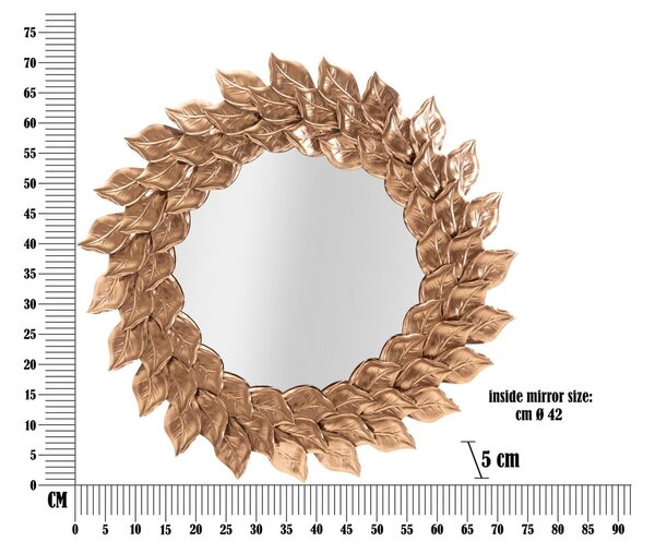 Stensko ogledalo ø 73 cm Glam Petal - Mauro Ferretti