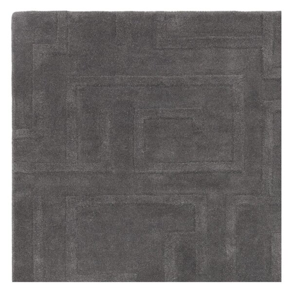 Antracitno siva volnena preproga 160x230 cm Maze – Asiatic Carpets