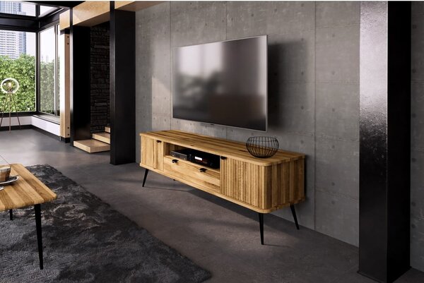 TV omarica iz masivnega hrasta 180x57 cm Kula – The Beds