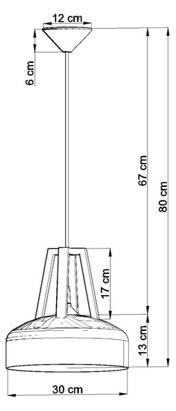 Črno-bež viseča svetilka Nice Lamps Olla