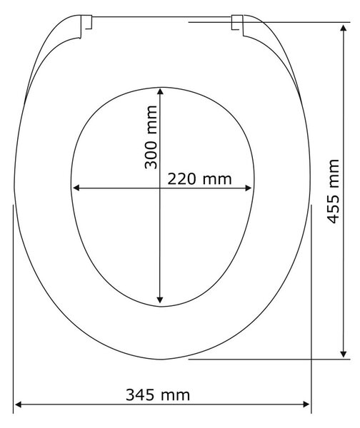 Bela WC deska z enostavnim zapiranjem Wenko Premium Palma, 46,5 x 35,7 cm