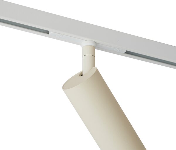 Sodobni reflektor bež z belo za enofazni sistem tirnic GU10 35mm - Slimline Uzzy