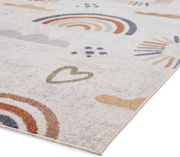 Kremno bela otroška preproga 80x150 cm Vida Kids Rainbow – Think Rugs