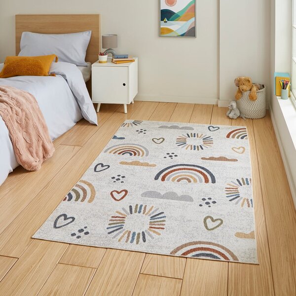 Kremno bela otroška preproga 80x150 cm Vida Kids Rainbow – Think Rugs