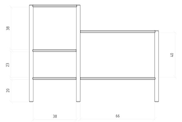 Regal iz masivnega hrasta 115x86 cm Pola – The Beds