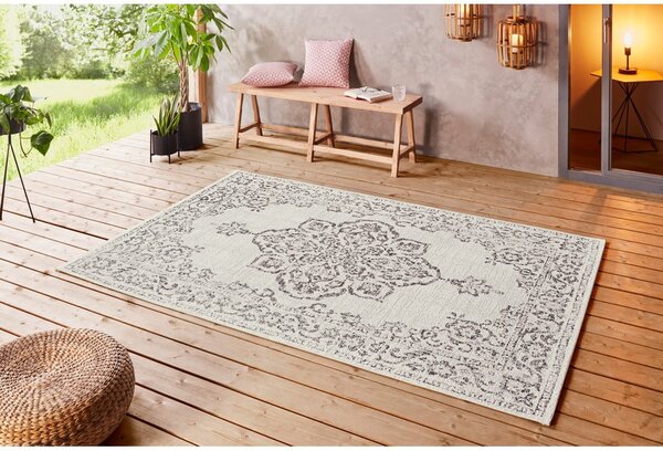 Sivo-bež zunanja preproga NORTHRUGS Tilos, 160 x 230 cm