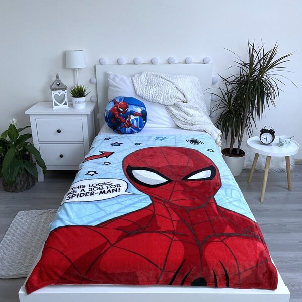 Rdeča/modra otroška odeja iz mikropliša 100x150 cm Spiderman – Jerry Fabrics