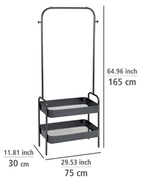 Črno kovinsko garderobno stojalo Kali - Wenko