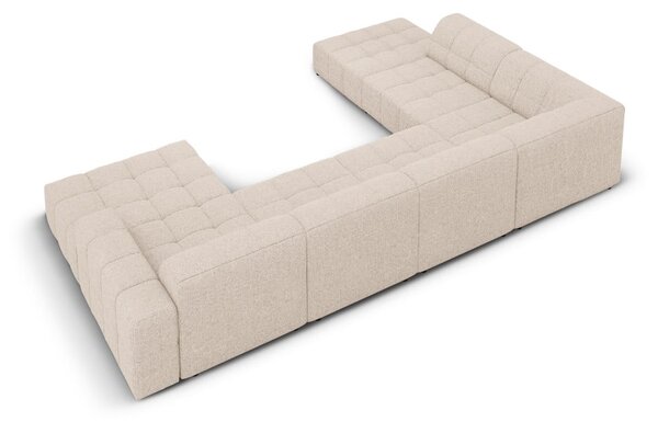 Bež kotna sedežna garnitura (levi kot/v obliki črke "U") Chicago – Cosmopolitan Design