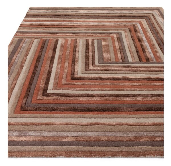 Opečnata volnena preproga 160x230 cm Network Terracotta – Asiatic Carpets