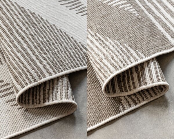 Rjava/kremno bela zunanja preproga 80x150 cm Gemini – Elle Decoration
