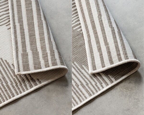 Rjava/kremno bela zunanja preproga 80x150 cm Gemini – Elle Decoration