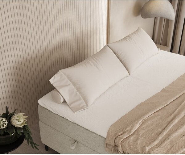 Kremno bela boxspring postelja s prostorom za shranjevanje 160x200 cm Araya – Maison de Rêve