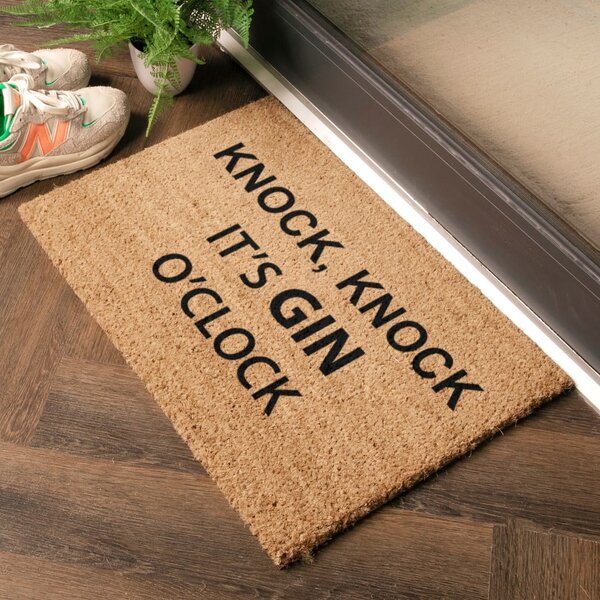 Predpražnik iz kokosovih vlaken 40x60 cm Gin O'Clock – Artsy Doormats