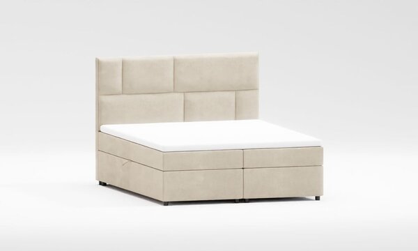 Bež boxspring postelja s prostorom za shranjevanje 140x200 cm Lola – Ropez