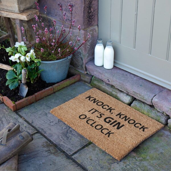 Predpražnik iz kokosovih vlaken 40x60 cm Gin O'Clock – Artsy Doormats