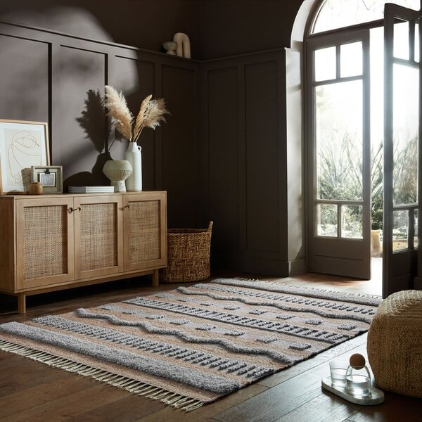 Svetlo siva/naravna preproga 160x230 cm Medina – Flair Rugs