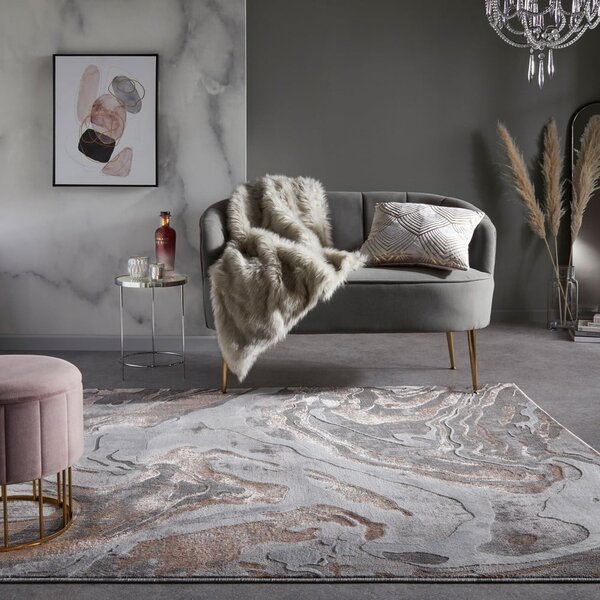 Siva/bež preproga 120x170 cm Marbled – Flair Rugs