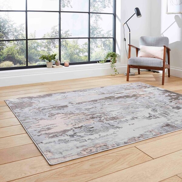 Sivo-roza preproga Think Rugs Apollo, 120 x 170 cm