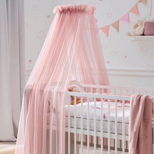 BALDAHIN Pink Baldachin 160/600 cm obarvano starinsko roza
